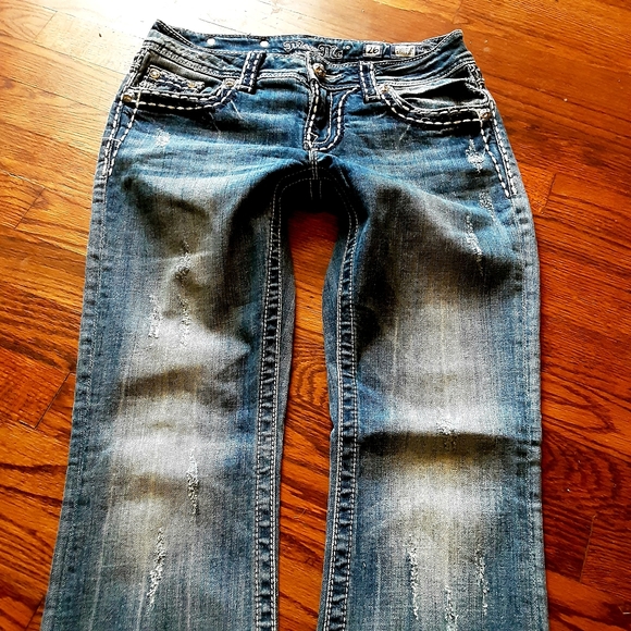 Miss Me Jeans Easy Boot Cut Flap Pocket Size 26 - Picture 7 of 12